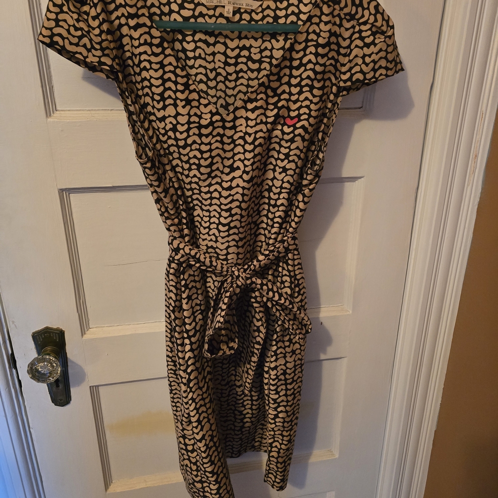 RACHEL Rachel Roy Black and Tan Mini Dress